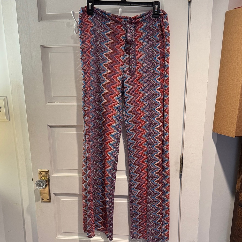 BECCA Multicolor Zigzag Swim Coverup Pants